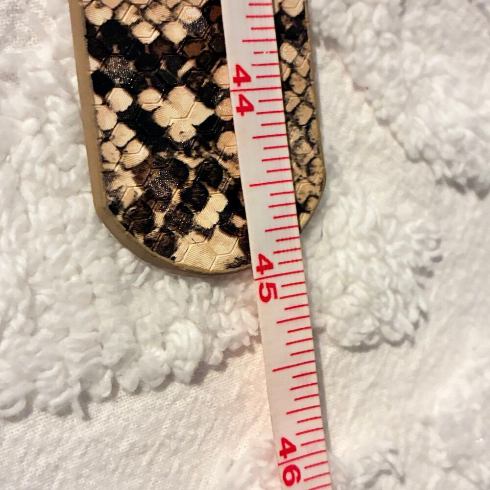 Ellen Tracy Faux leather Snakeskin Tan Black Belt Size L/XL - Picture 8 of 8